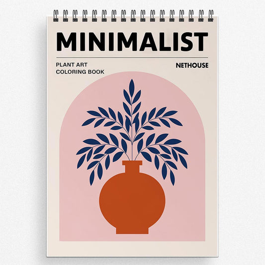 NETHOUSE Minimalist Plant Art Coloring Book for Adults