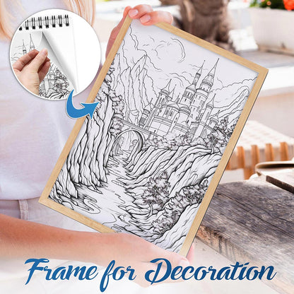 NETHOUSE Mystical World Spiral Bound Coloring Book For Adults
