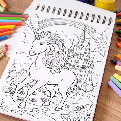 NETHOUSE Mystical World Coloring Book Spiral Bound For Adults