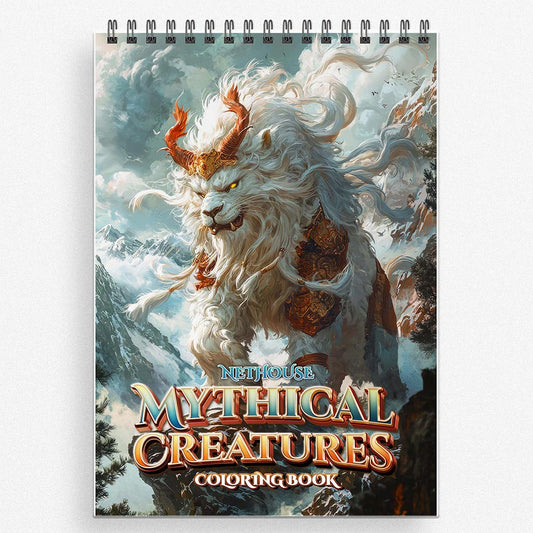 NETHOUSE Mythical Creatures Coloring Book for Adults