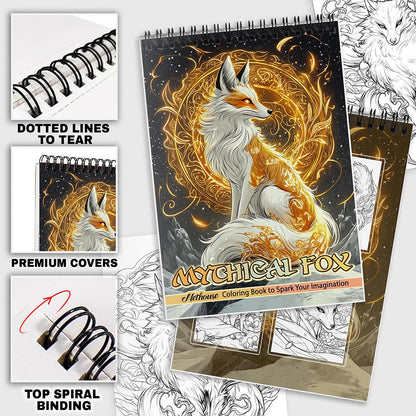 NETHOUSE Mythical Fox Coloring Pages For Adults