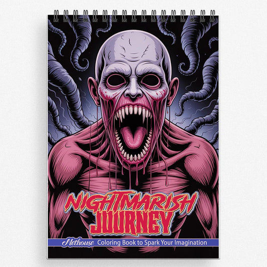 NETHOUSE Nightmarish Journey Coloring Book For Adults