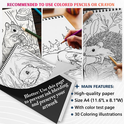 NETHOUSE North American Animals Coloring Sheets For Adults