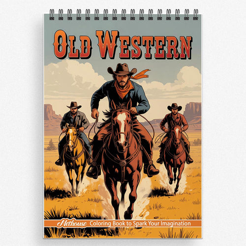 NETHOUSE Old Western Coloring Book For Adults