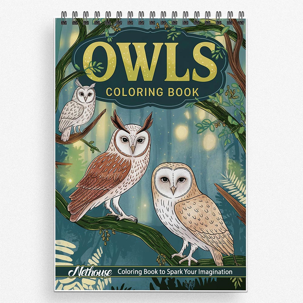 NETHOUSE Owls Coloring Book For Adults