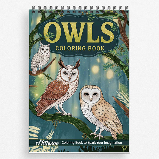 NETHOUSE Owls Coloring Book For Adults