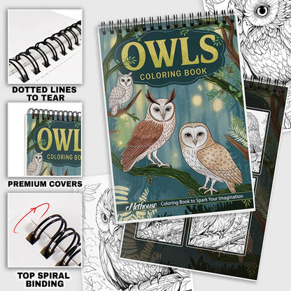 NETHOUSE Owls Coloring Pages For Adults