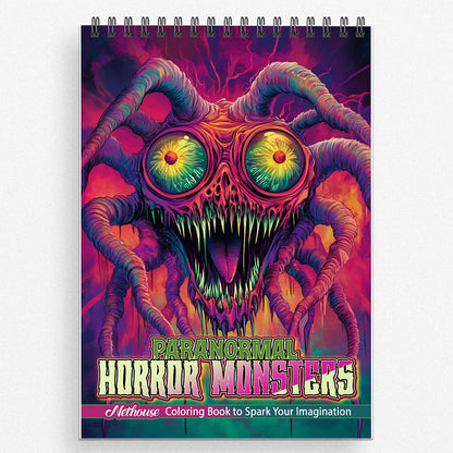 NETHOUSE Paranormal Horror Monsters Coloring Book For Adults