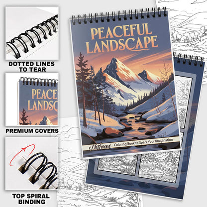 NETHOUSE Peaceful Landscape Coloring Pages For Adults