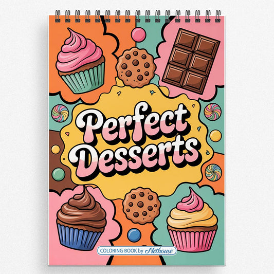 NETHOUSE Perfect Desserts Coloring Book For Adults 