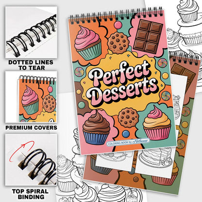 NETHOUSE Perfect Desserts Coloring Pages For Adults 
