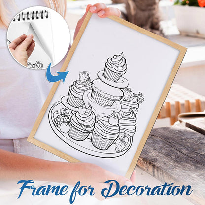 NETHOUSE Perfect Desserts Spiral Bound Coloring Book For Adults 