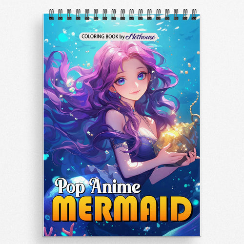 NETHOUSE Pop Anime Mermaid Coloring Book For Adults