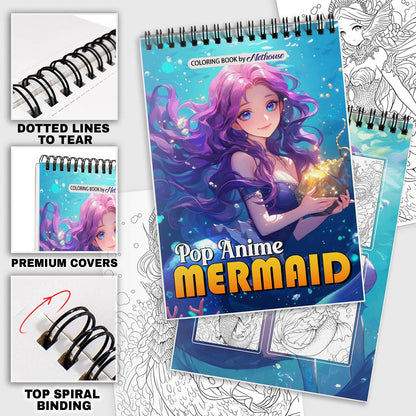 NETHOUSE Pop Anime Mermaid Coloring Pages For Adults