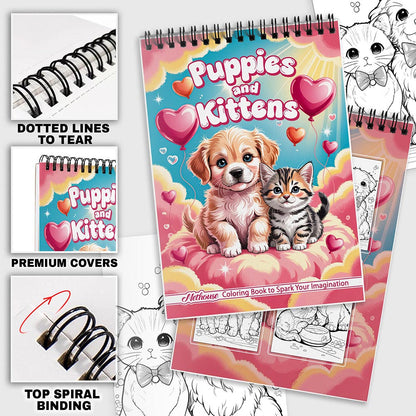 NETHOUSE Puppies and Kittens Coloring Pages For Adults