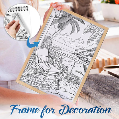 NETHOUSE Relaxing Corner Spiral Bound Coloring Book For Adults