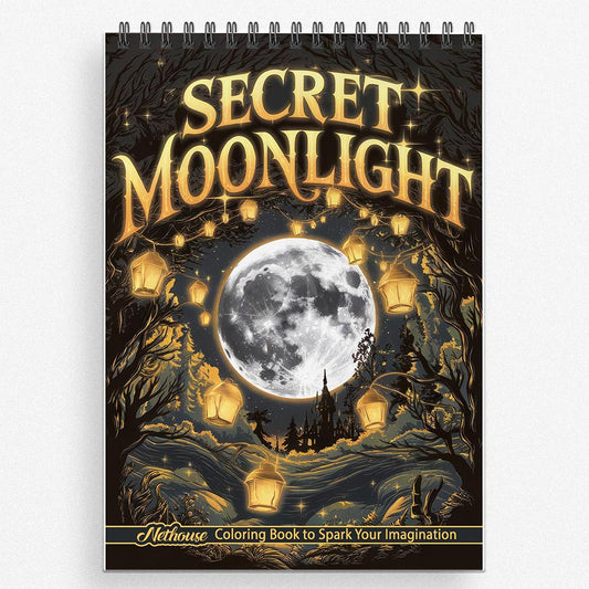 NETHOUSE Secret Moonlight Coloring Book For Adults