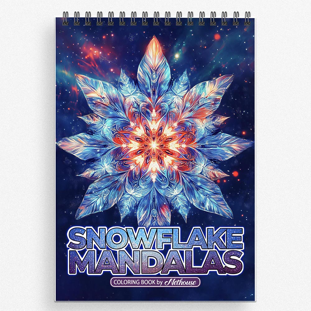 NETHOUSE Snowflake Mandalas Coloring Book For Adult