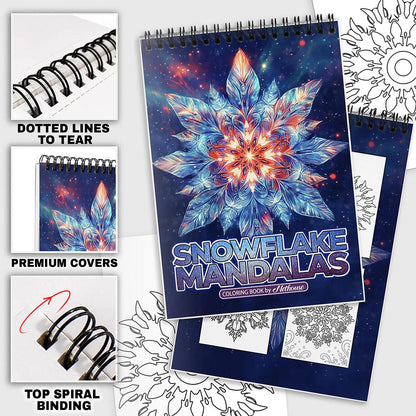 NETHOUSE Snowflake Mandalas Coloring Pages For Adult