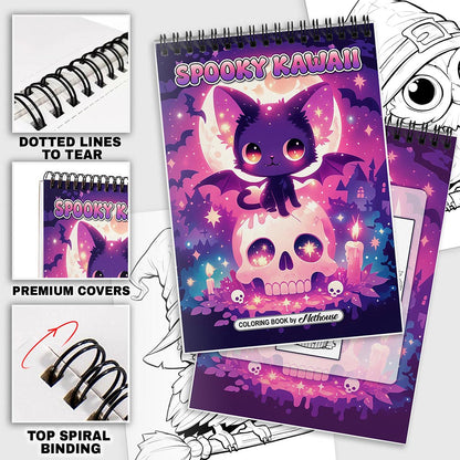NETHOUSE Spooky Kawaii Coloring Pages for Adults