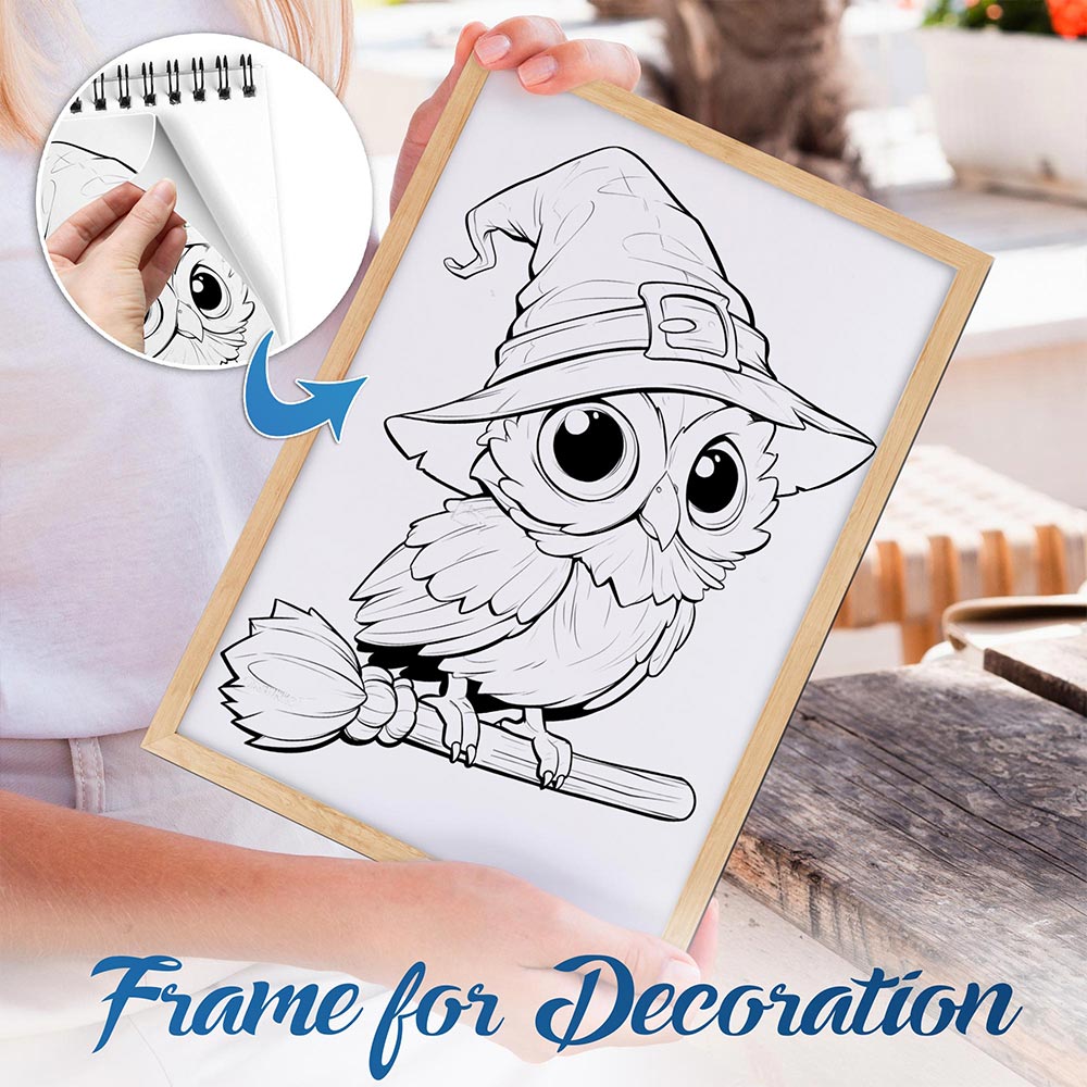 NETHOUSE Spooky Kawaii Spiral Bound Coloring Book for Adults