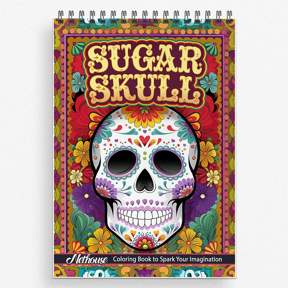 NETHOUSE Sugar Skull Coloring Book For Adults