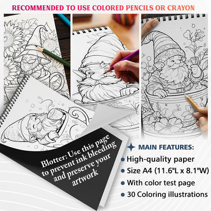NETHOUSE Teacup Gnomes Coloring Sheets For Adults