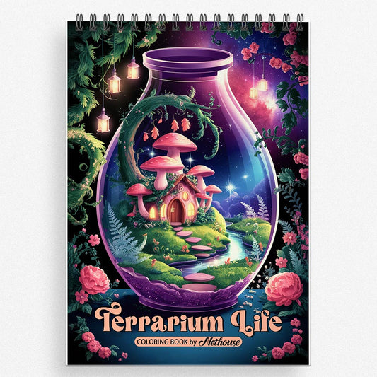 NETHOUSE Terrarium Life Coloring Book for Adults