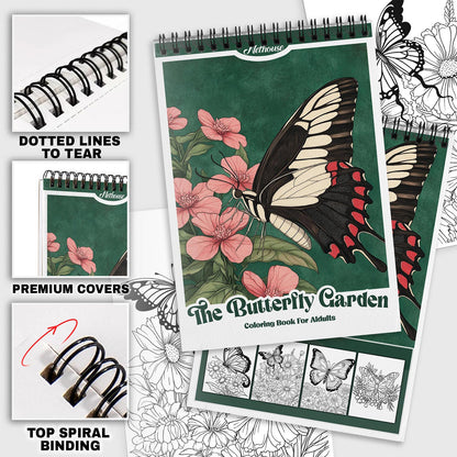 NETHOUSE The Butterfly Garden Coloring Pages For Adults