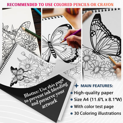 NETHOUSE The Butterfly Garden Coloring Sheets For Adults