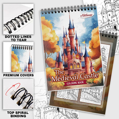 NETHOUSE The Medieval Castle Coloring Pages For Adults