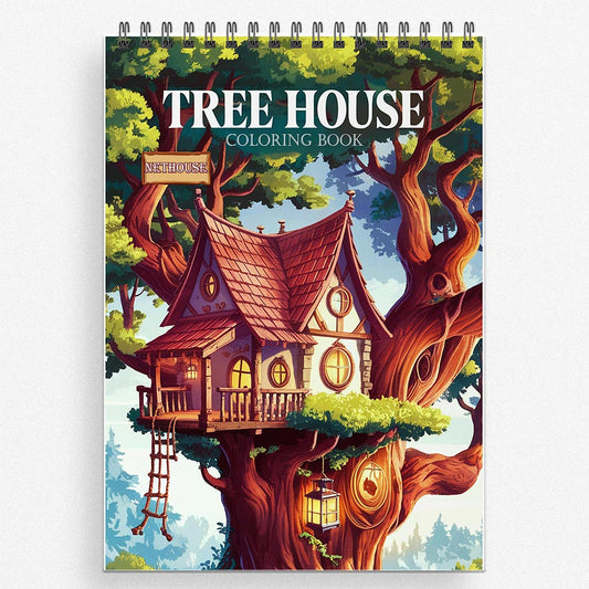 NETHOUSE Tree House Coloring Book for Adults