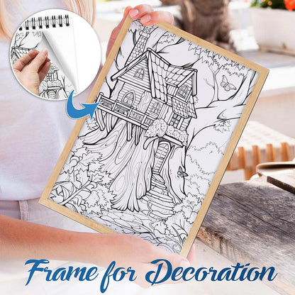 NETHOUSE Tree House Spiral Bound Coloring Book for Adults