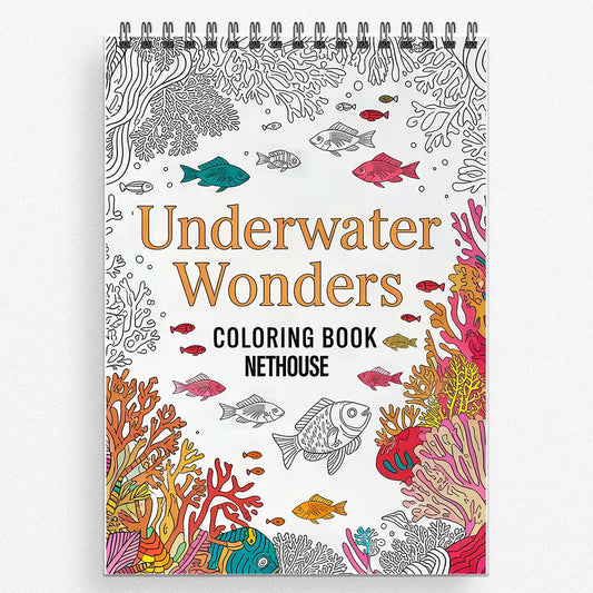 NETHOUSE Underwater Wonders Coloring Book for Adults