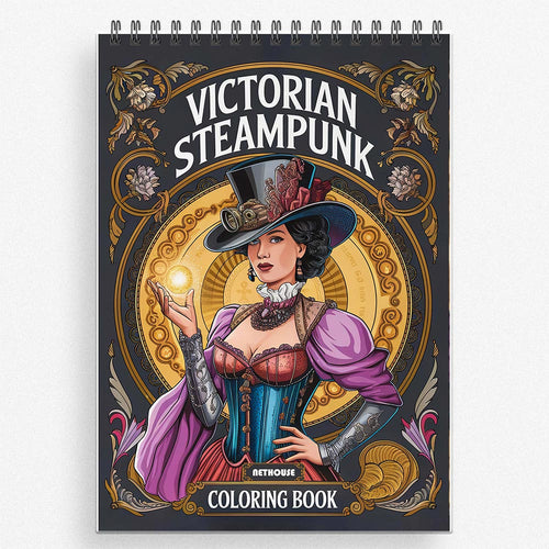 NETHOUSE Victorian Steampunk Coloring Book for Adults