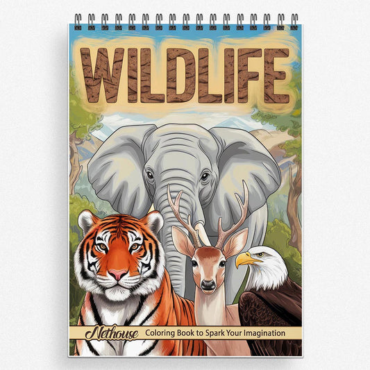 NETHOUSE Wildlife Girls Coloring Book For Adults