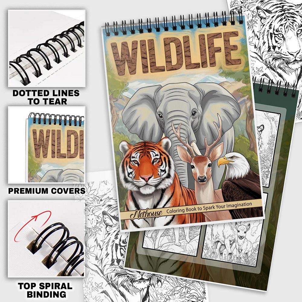 NETHOUSE Wildlife Girls Coloring Pages For Adults