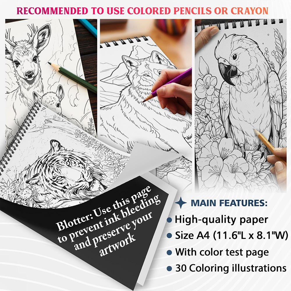 NETHOUSE Wildlife Girls Coloring Sheets For Adults