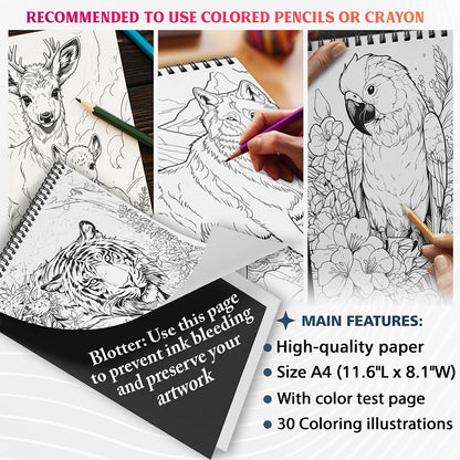 NETHOUSE Wildlife Girls Coloring Sheets For Adults