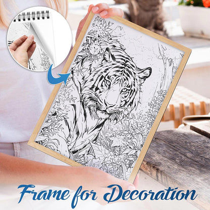 NETHOUSE Wildlife Girls Spiral Bound Coloring Book For Adults