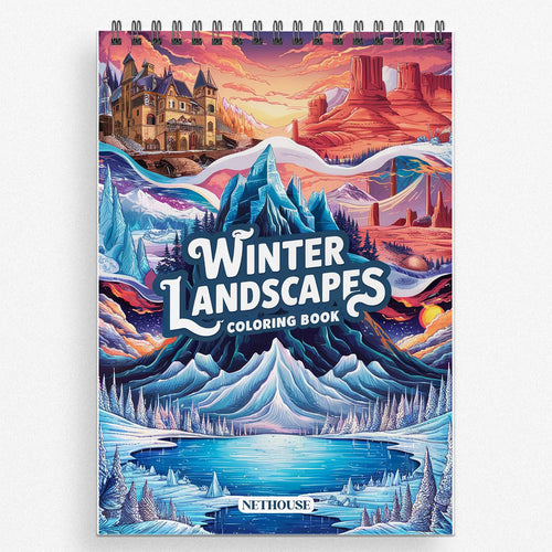 NETHOUSE Winter Landscapes Coloring Book For Adults