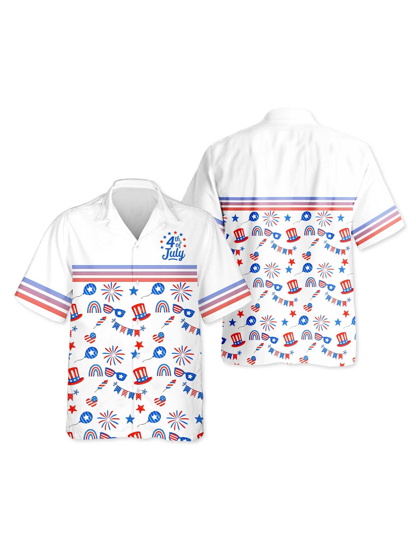 Netecom 4th of July Day Hawaiian Shirt for Men