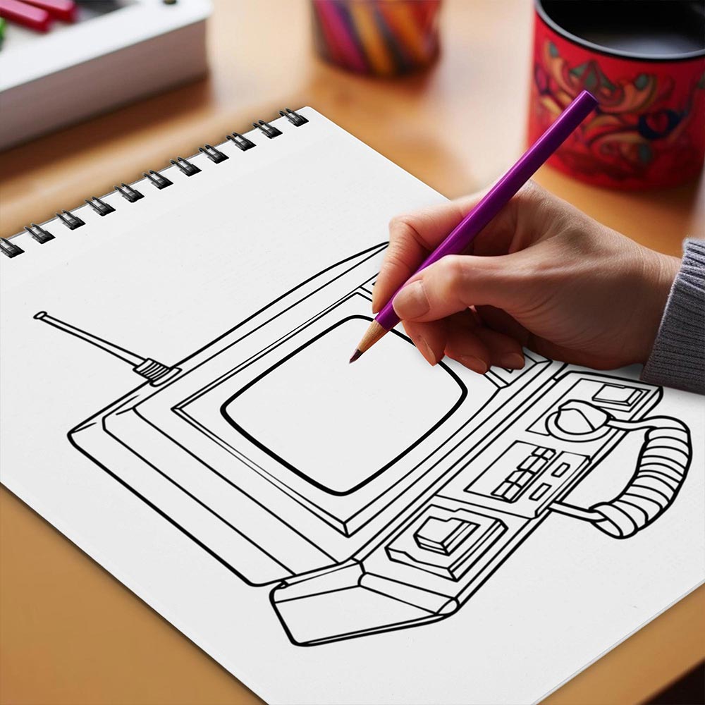 Netecom 80's Toys Coloring Book Spiral Bound for Adults