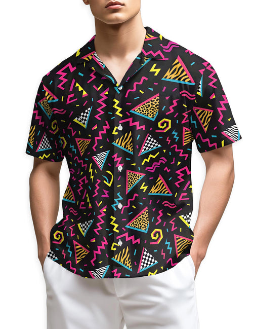 Netecom 80s Pattern Hawaiian Shirt for Men