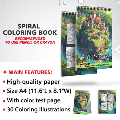 Netecom Above Landscape Coloring Sheets for Adults