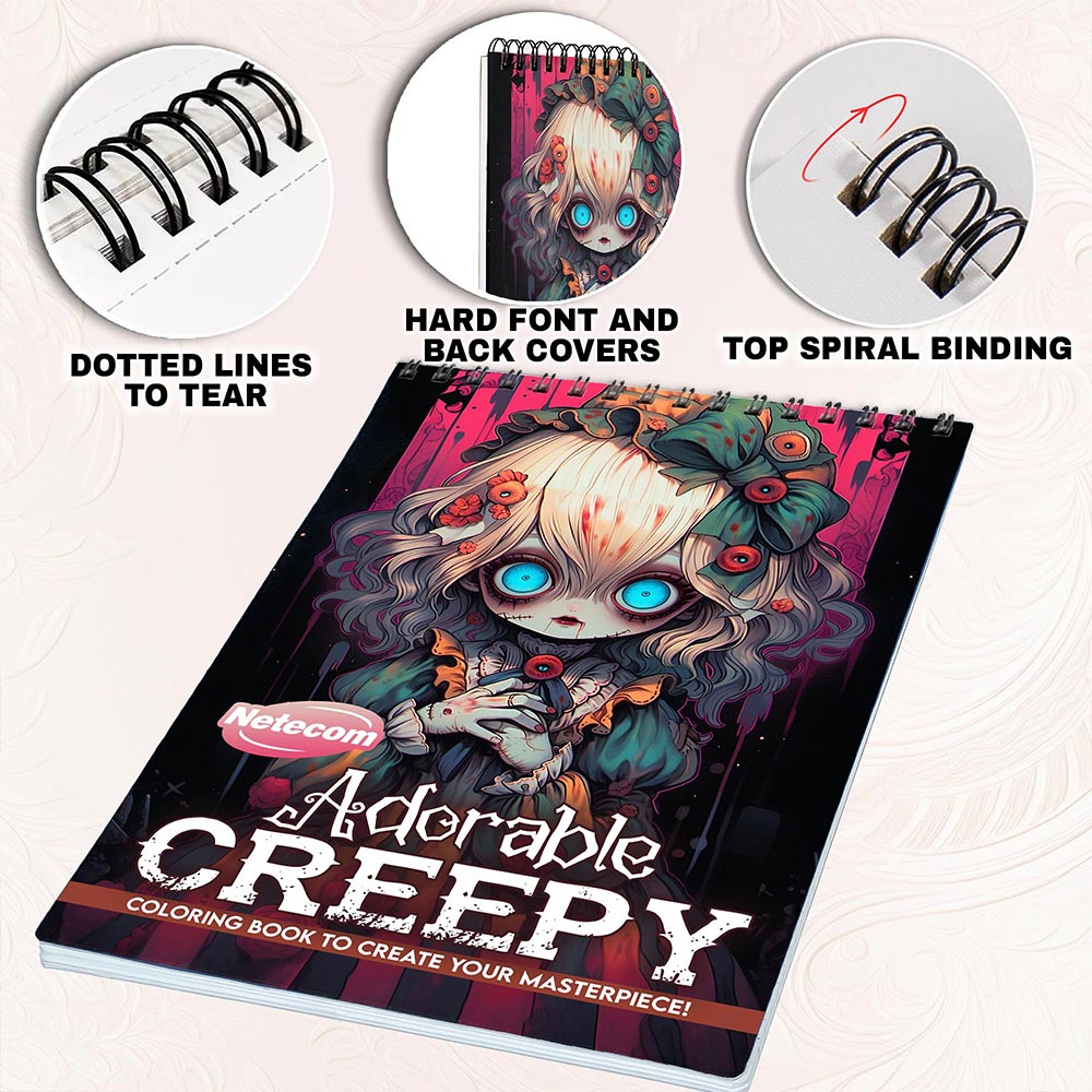 Netecom Adorable Creepy Adult Coloring Pages for Adults