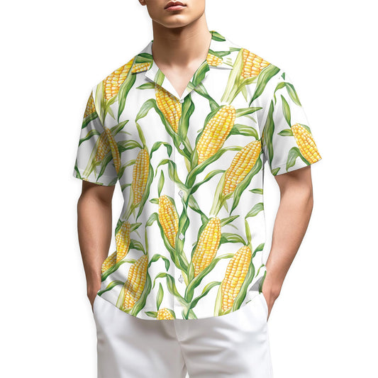 Netecom Agricultural Fresh Corn Hawaiian Shirt for Men