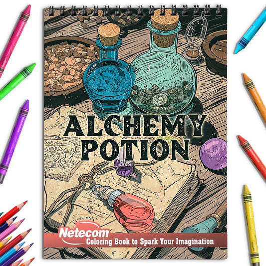 Netecom Alchemy Potion Coloring Book for Adults