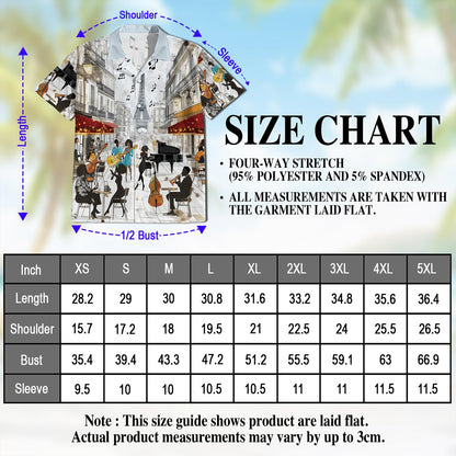 Netecom All You Need Is Jazz Hawaiian Shirt for Men, Music Lover Gifts, Button Down Summer Beach Short Sleeve, S-5XL