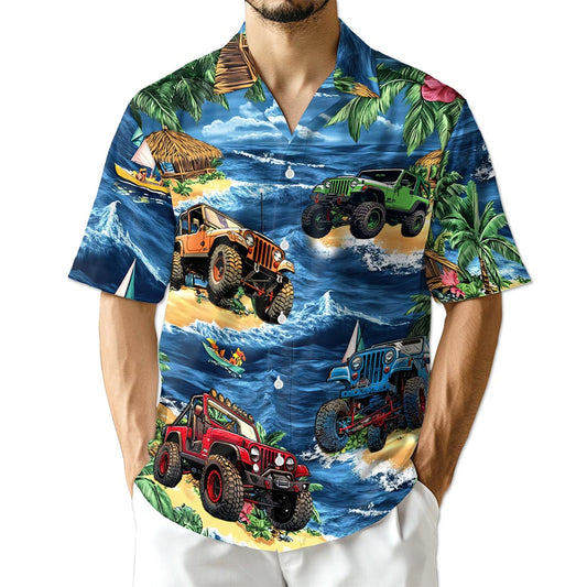 Netecom Aloha Off Road Vehicle Hawaiian Shirt for Men